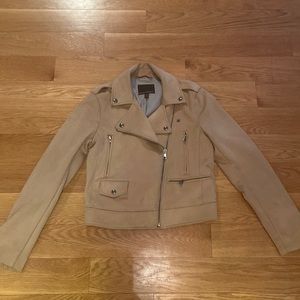 tan BR faux suede jacket